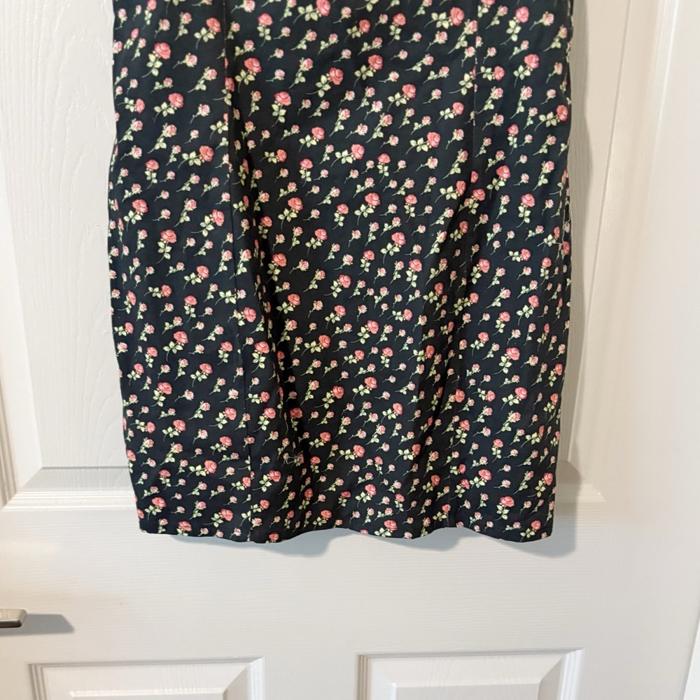 FOR LOVE & LEMONS Camille Floral and Lace Mini Dress Boho Cottagecore Black Sz M - Picture 8 of 11
